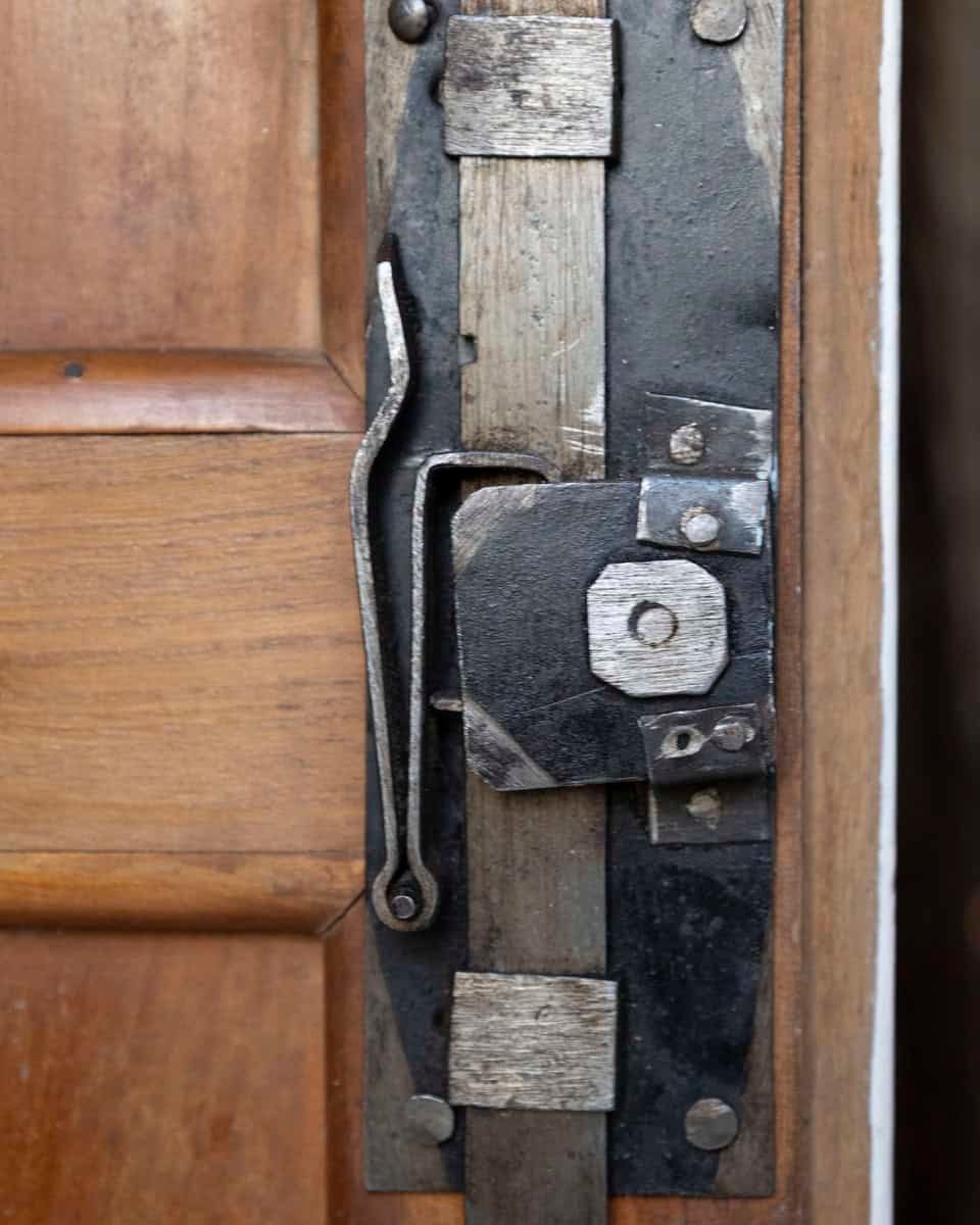 19th Century Italian Blue-Painted Cherrywood Wardrobe with Original Hardware - JAA