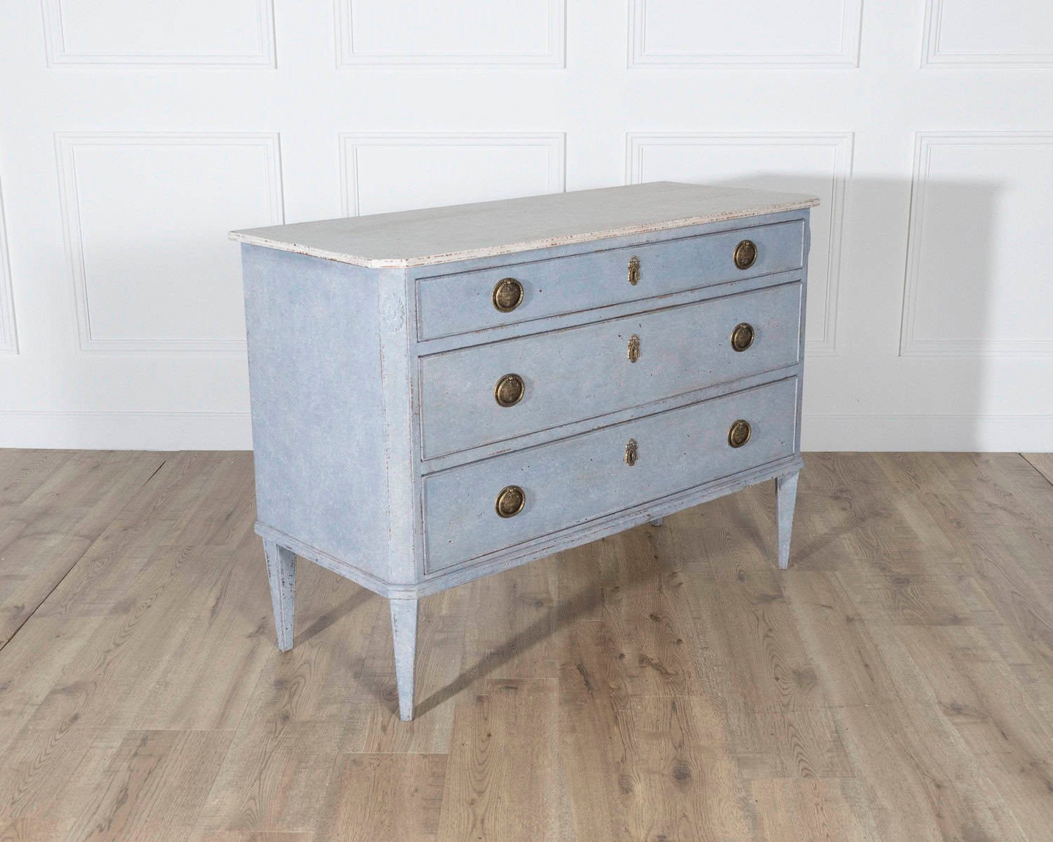 Swedish Gustavian Style Painted Chest of Drawers, Circa 1900 - JAA