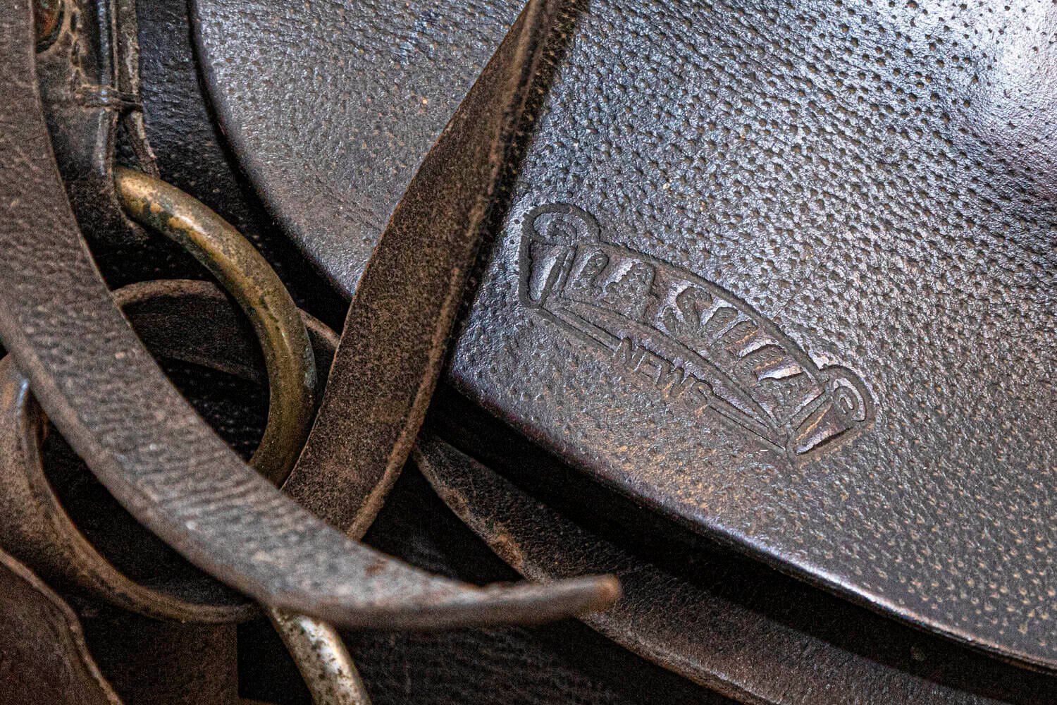 Vintage American Western Style Leather Saddle with Weathered Patina - JAA