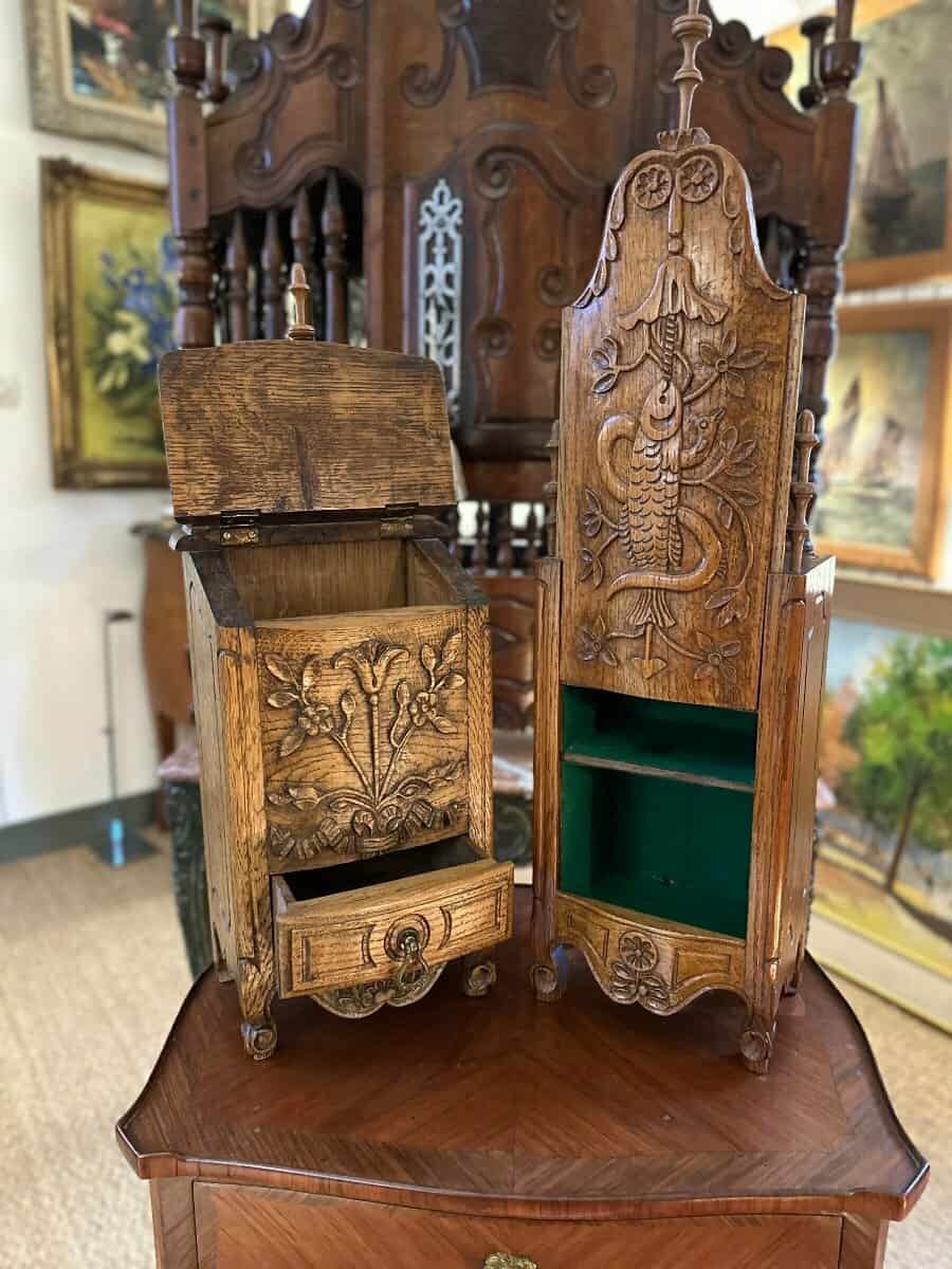 Pair Of Salt And Flour Boxes. - JAA