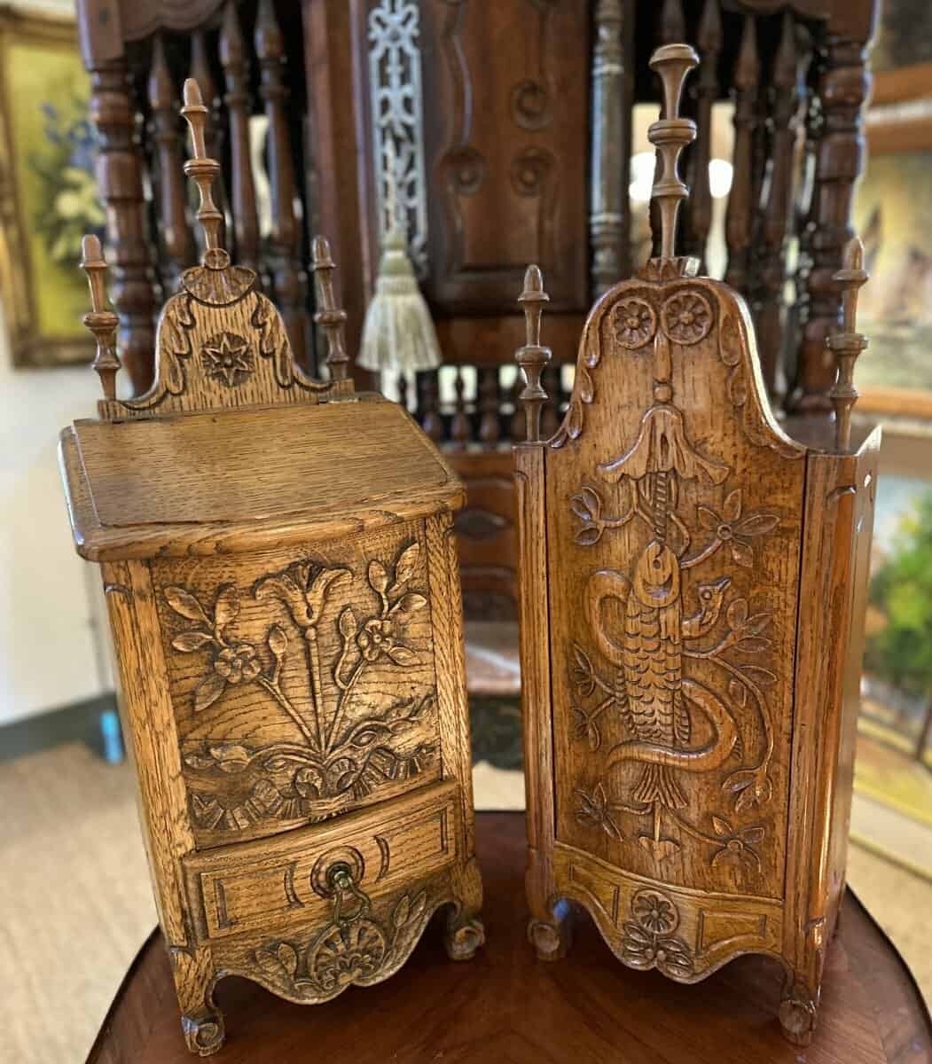 Pair Of Salt And Flour Boxes. - JAA