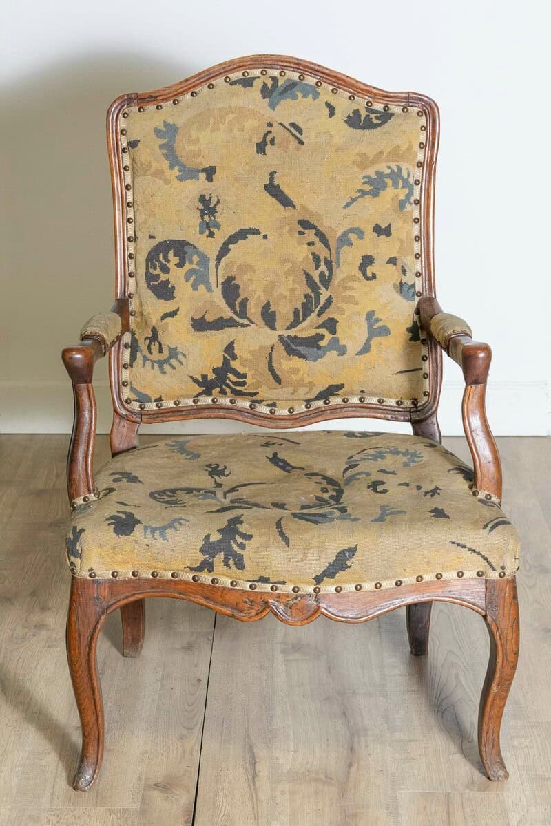 Pair of 18th Century French Louis XV Arm Chairs - JAA