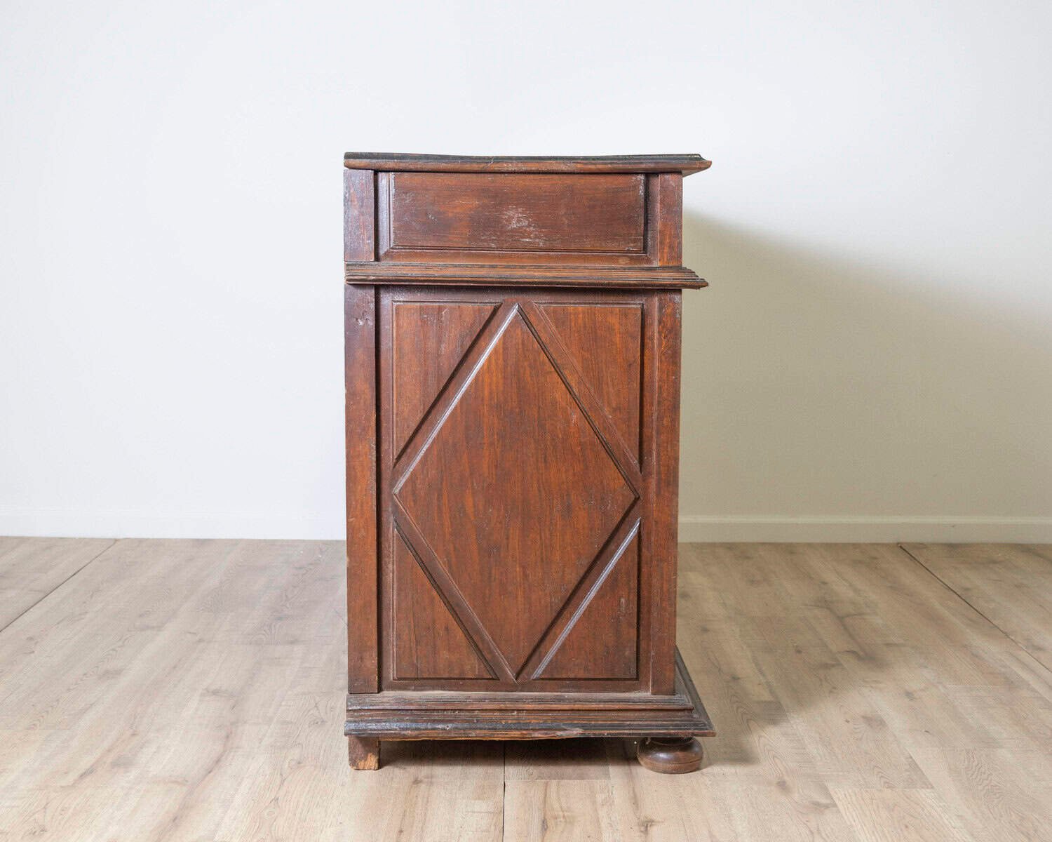 Louis XIV Walnut Sideboard with Geometric Panels, Lombardy-Piedmont, 17th Century - JAA