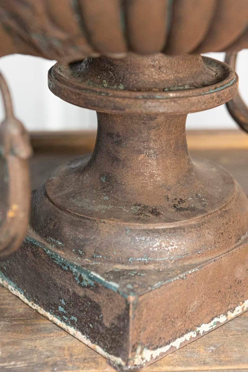 Pair of 19th Century French Cast Iron Urns - JAA