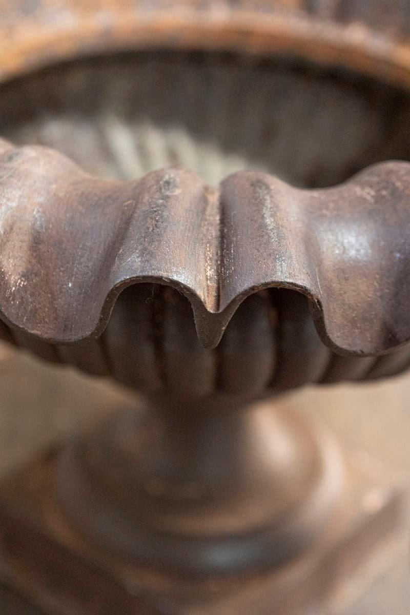 Pair of 19th Century French Cast Iron Urns - JAA