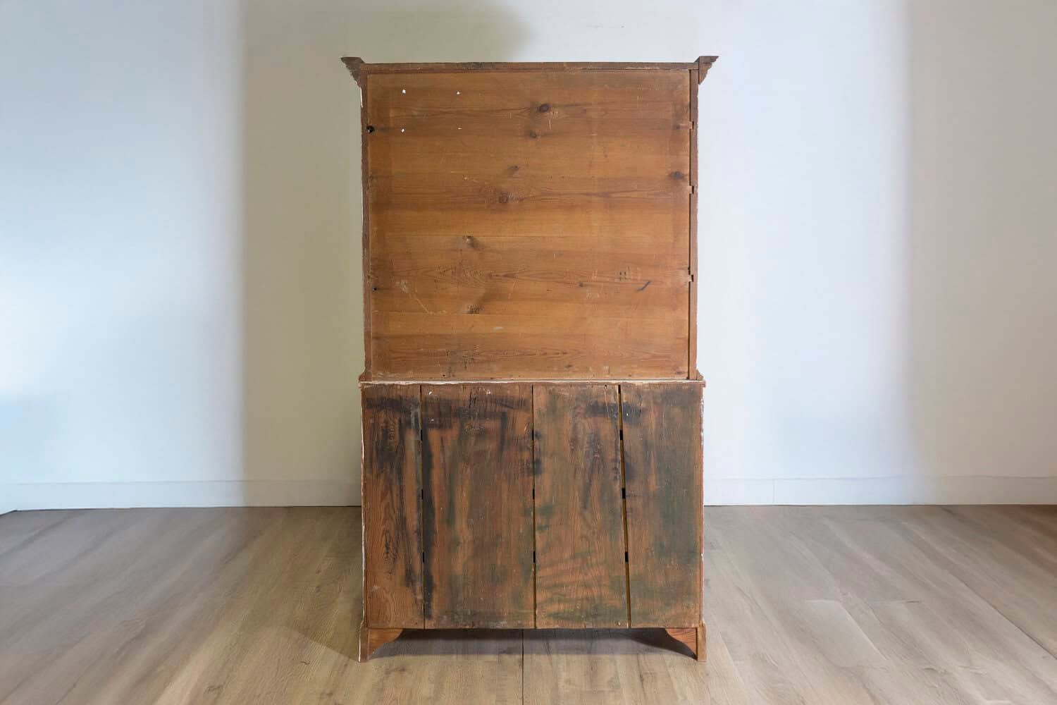 1834 Swedish Two-part Painted Cabinet with Doors and Graduated Drawers - JAA