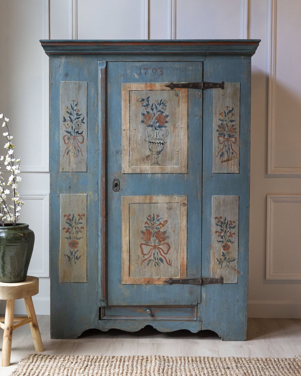Painted Cupboard Dated 1793 - JAA
