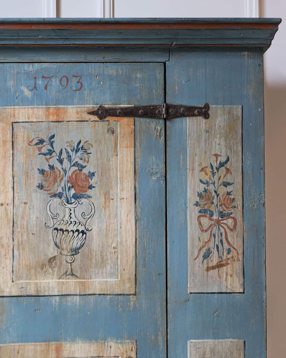 Painted Cupboard Dated 1793 - JAA
