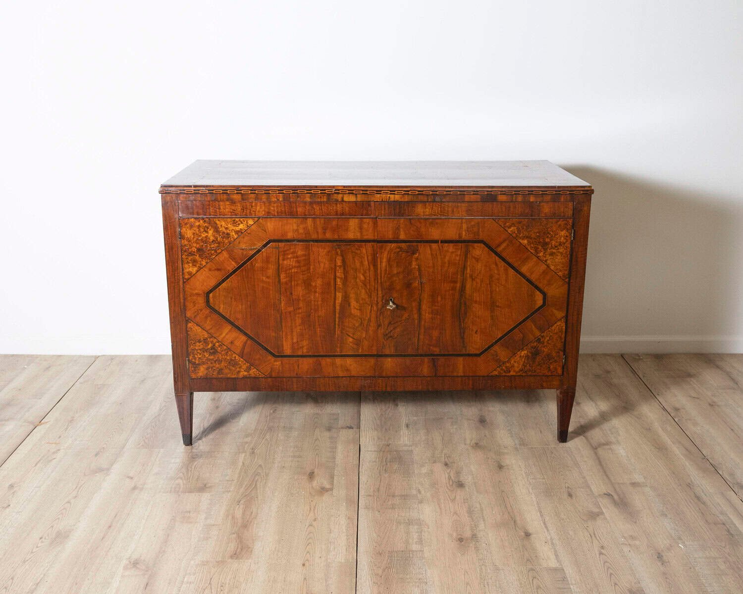 18th Century Louis XVI Period Italian Inlaid Sideboard in Walnut and Mixed Woods - JAA