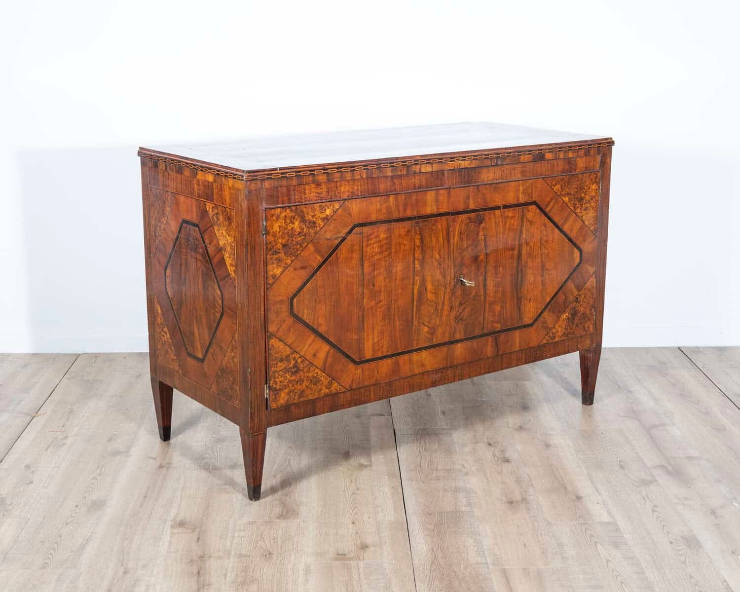 18th Century Louis XVI Period Italian Inlaid Sideboard in Walnut and Mixed Woods - JAA