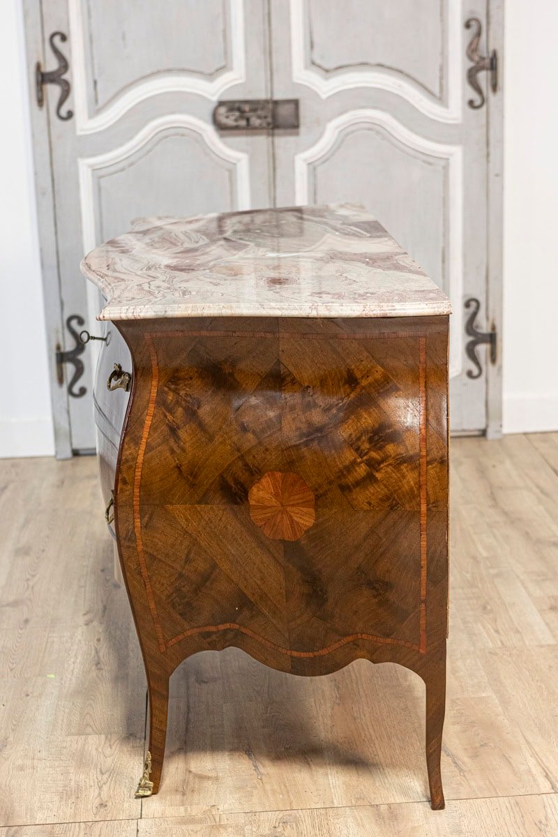 Pair of 20th Century Italian Marble top Commodes Circa 1900 - JAA