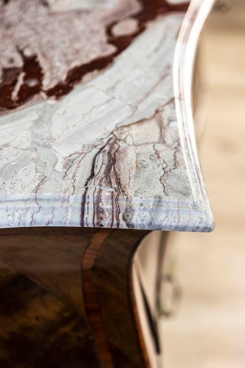 Pair of 20th Century Italian Marble top Commodes Circa 1900 - JAA