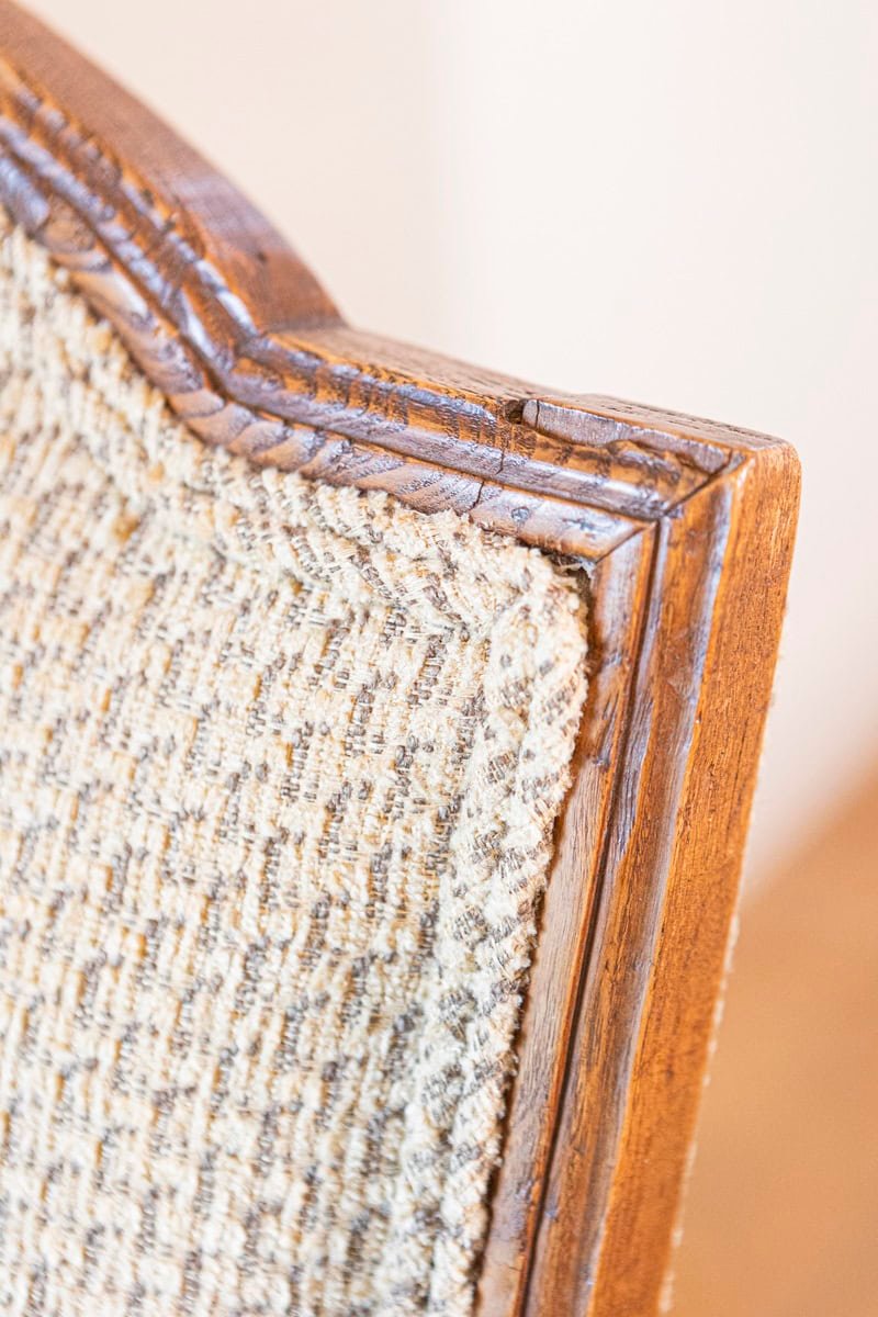 French Louis XIII Style 19th Century Walnut Armchair with Turned Base - JAA