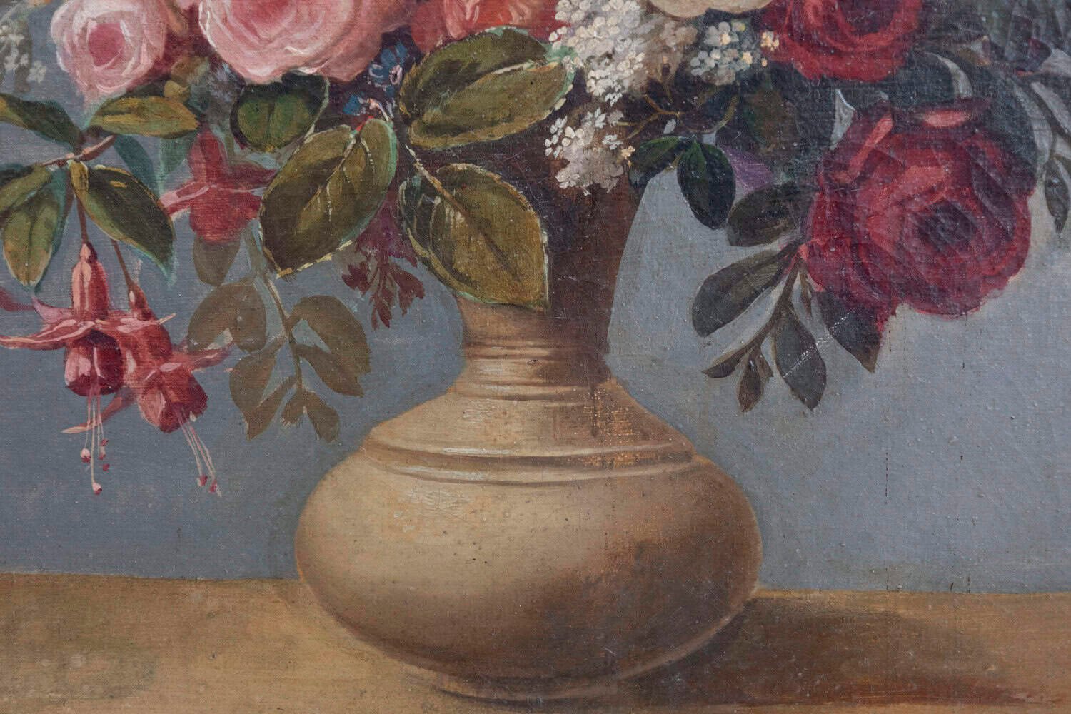 Italian Rococo 1770s Framed Still-Life Painting Depicting a Bouquet of Flowers - JAA