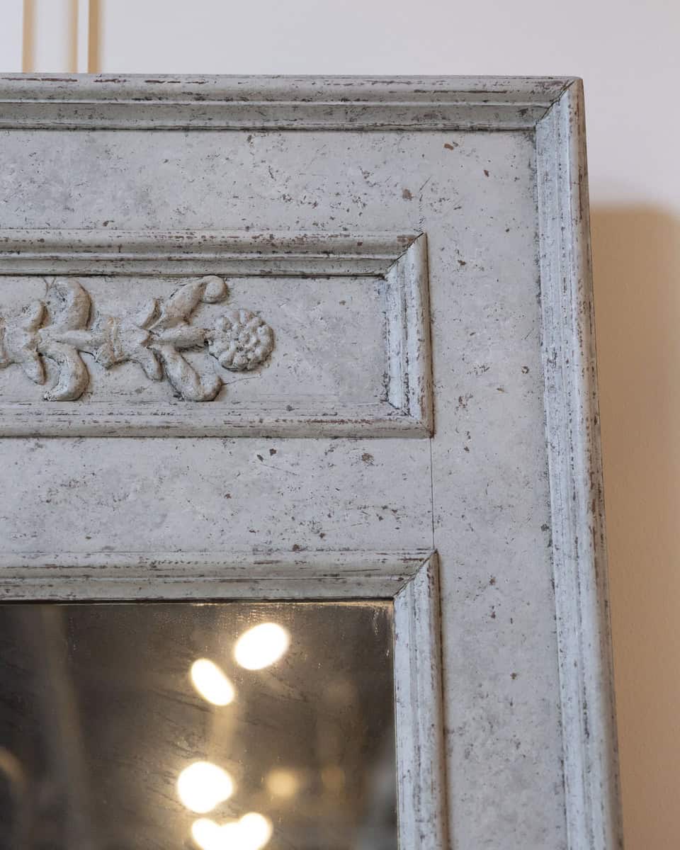 Fine Swedish Mirror in Gustavian Gray, circa 1870 - JAA