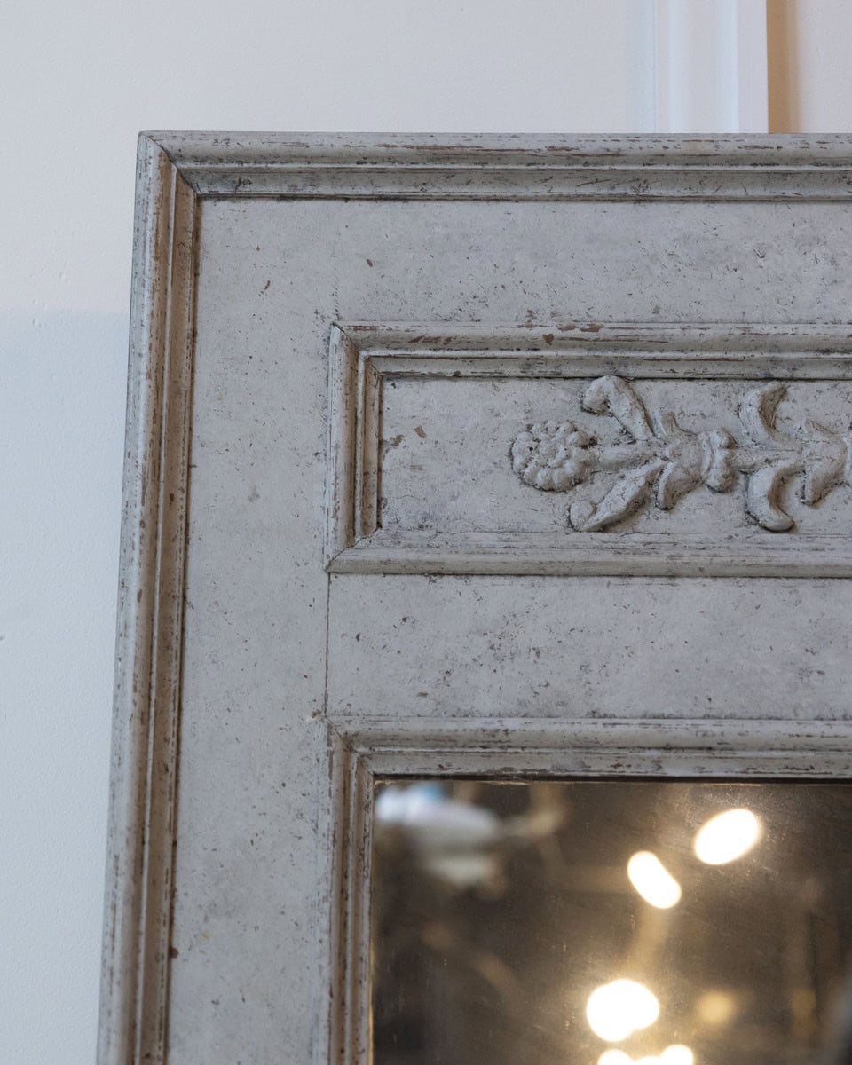 Fine Swedish Mirror in Gustavian Gray, circa 1870 - JAA