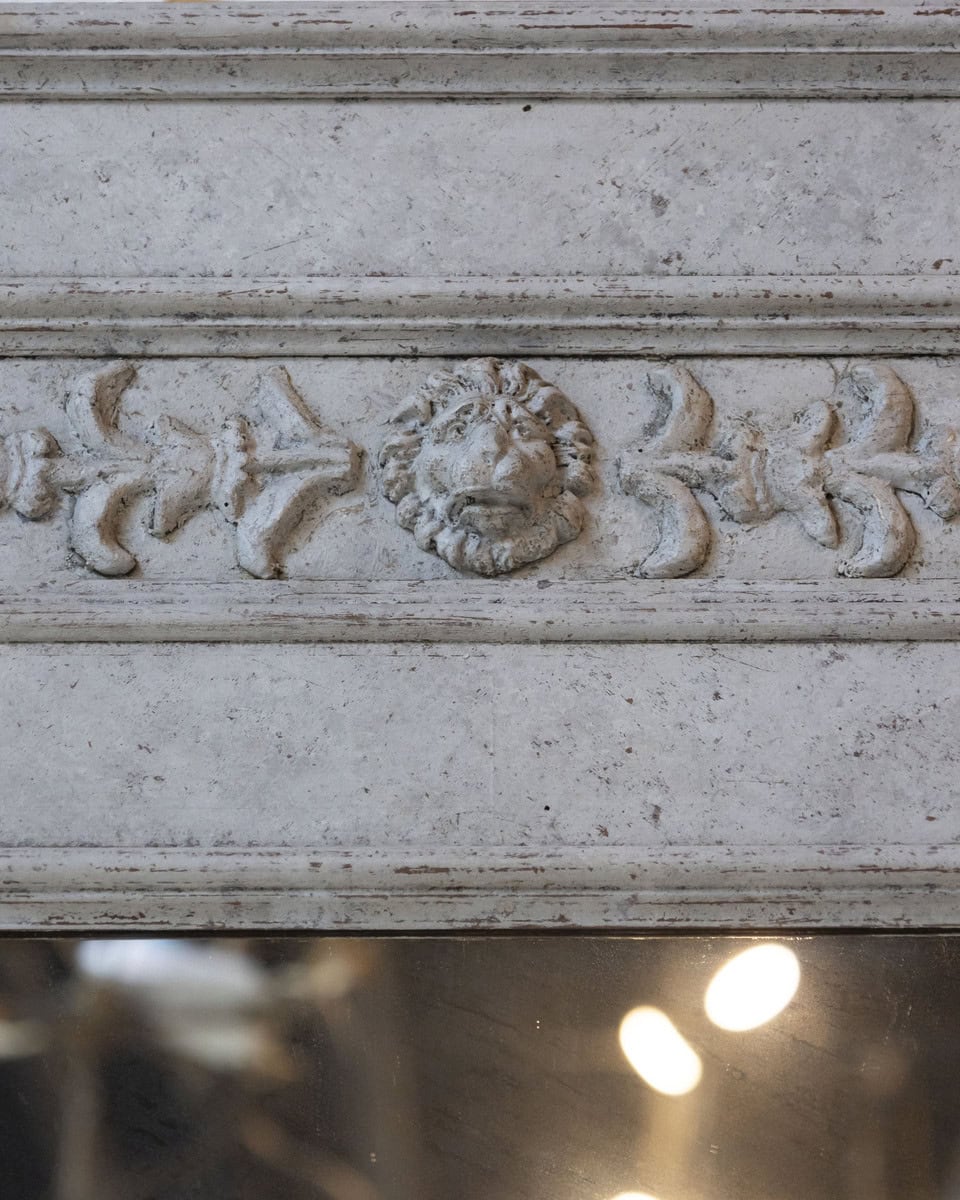 Fine Swedish Mirror in Gustavian Gray, circa 1870 - JAA