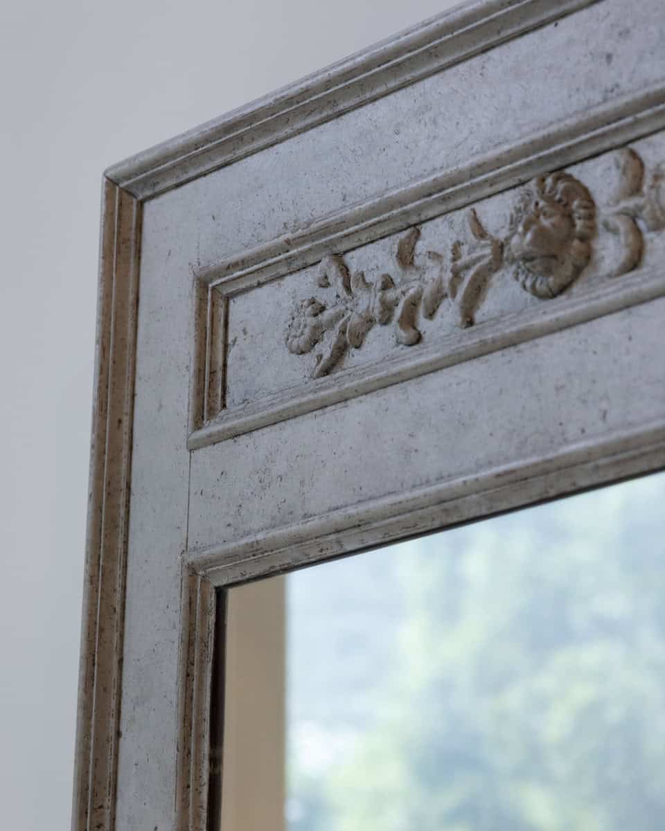 Fine Swedish Mirror in Gustavian Gray, circa 1870 - JAA