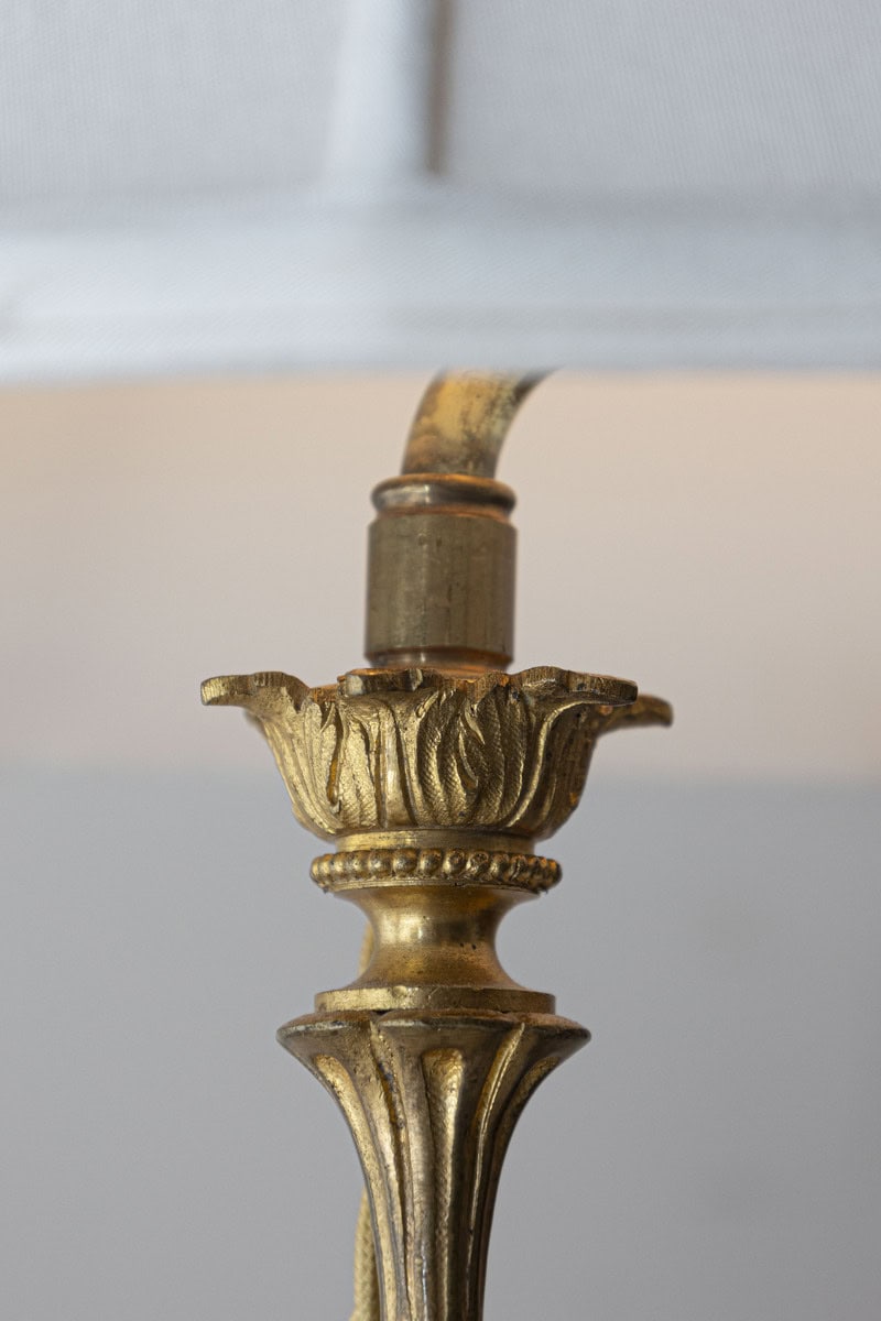 40% OFF at Checkout. Pair of French 19th Century Neoclassical Style Marble and Bronze Putti Lamps - JAA