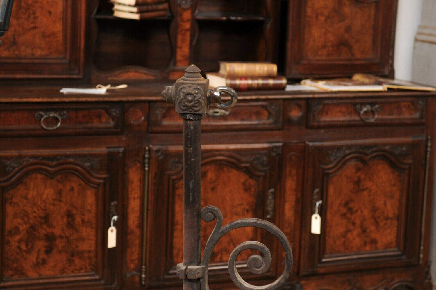 Turn of the Century French Iron and Glass Lanterns, Wired for the USA - JAA