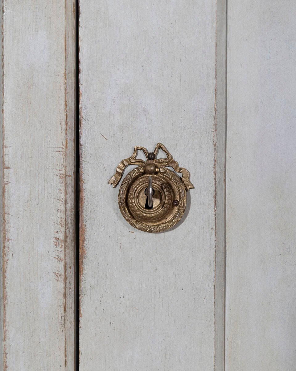 Swedish Painted Linen Closet with Shelves, Circa 1890 - JAA