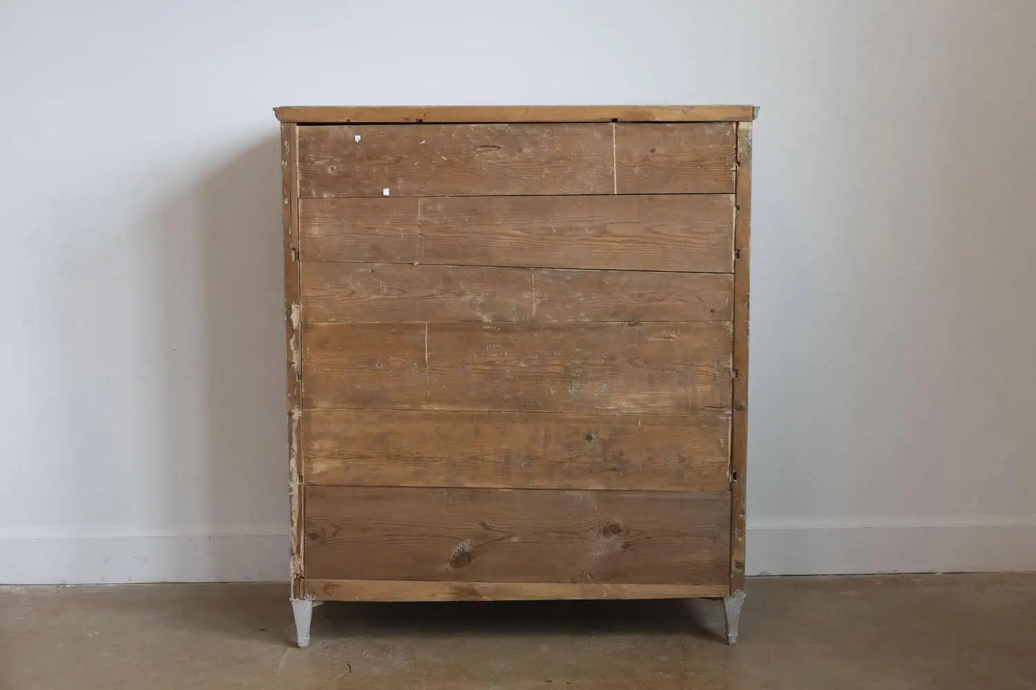 Gustavian Style 1840s Gray Painted Drop Front Secretary with Graduated Drawers - JAA