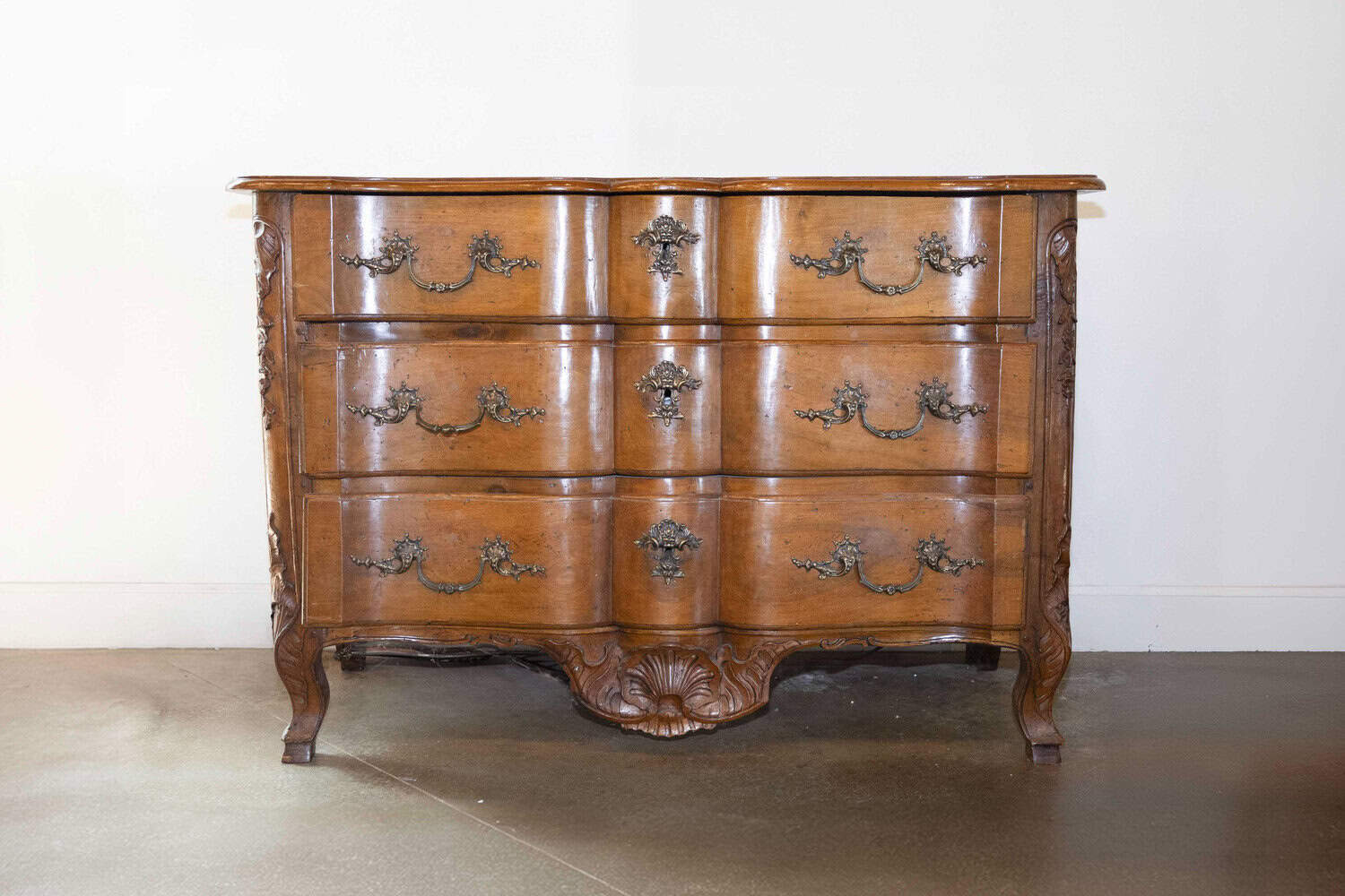 40% OFF at Checkout. French 1720s Regence Walnut Commode in the Manner of the Thomas and Pierre Hache - JAA