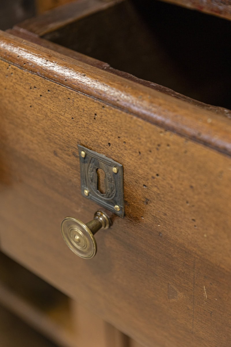 Italian Early 19th Century Walnut Three Drawers over Two Doors Buffet - JAA