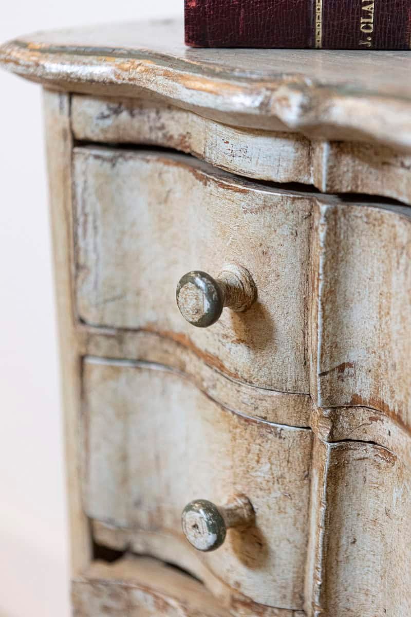 40% OFF at Checkout.  French 1880s Rococo Style Three-Drawer Bedside Chest with Serpentine Front - JAA