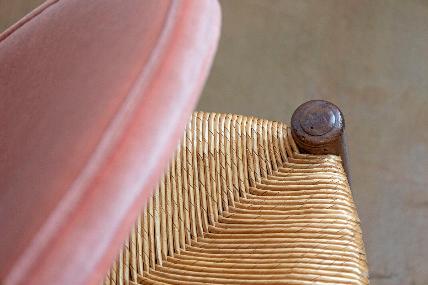 Pair of French Directoire Period Walnut Side Chairs with Carved Stags - JAA