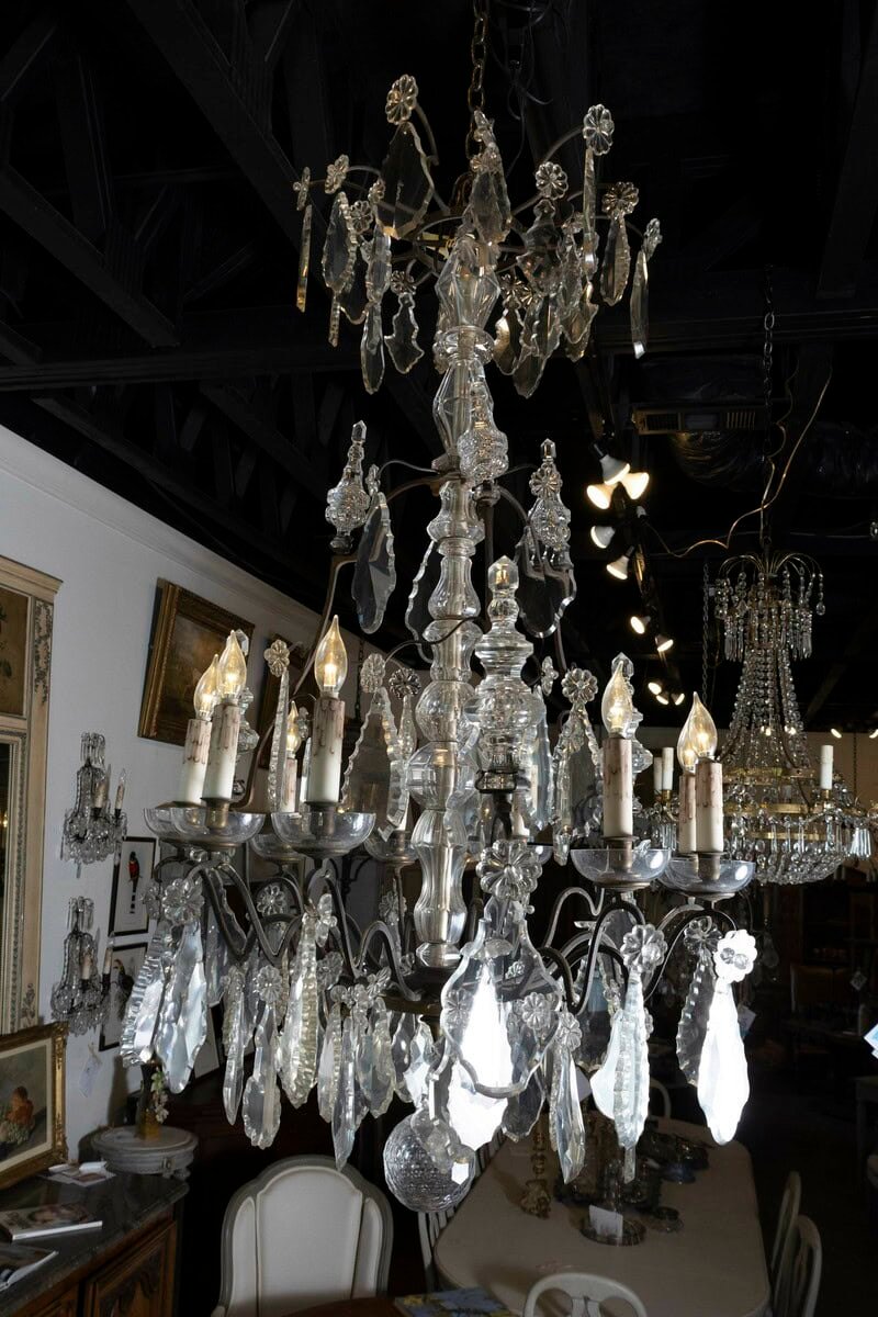 40% OFF. French Louis-Philippe Period Nine-Light Crystal and Iron Chandelier, circa 1840 - JAA