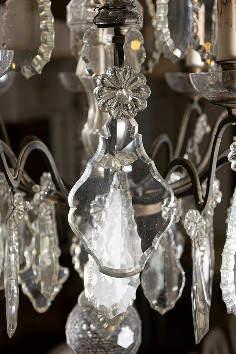 40% OFF. French Louis-Philippe Period Nine-Light Crystal and Iron Chandelier, circa 1840 - JAA