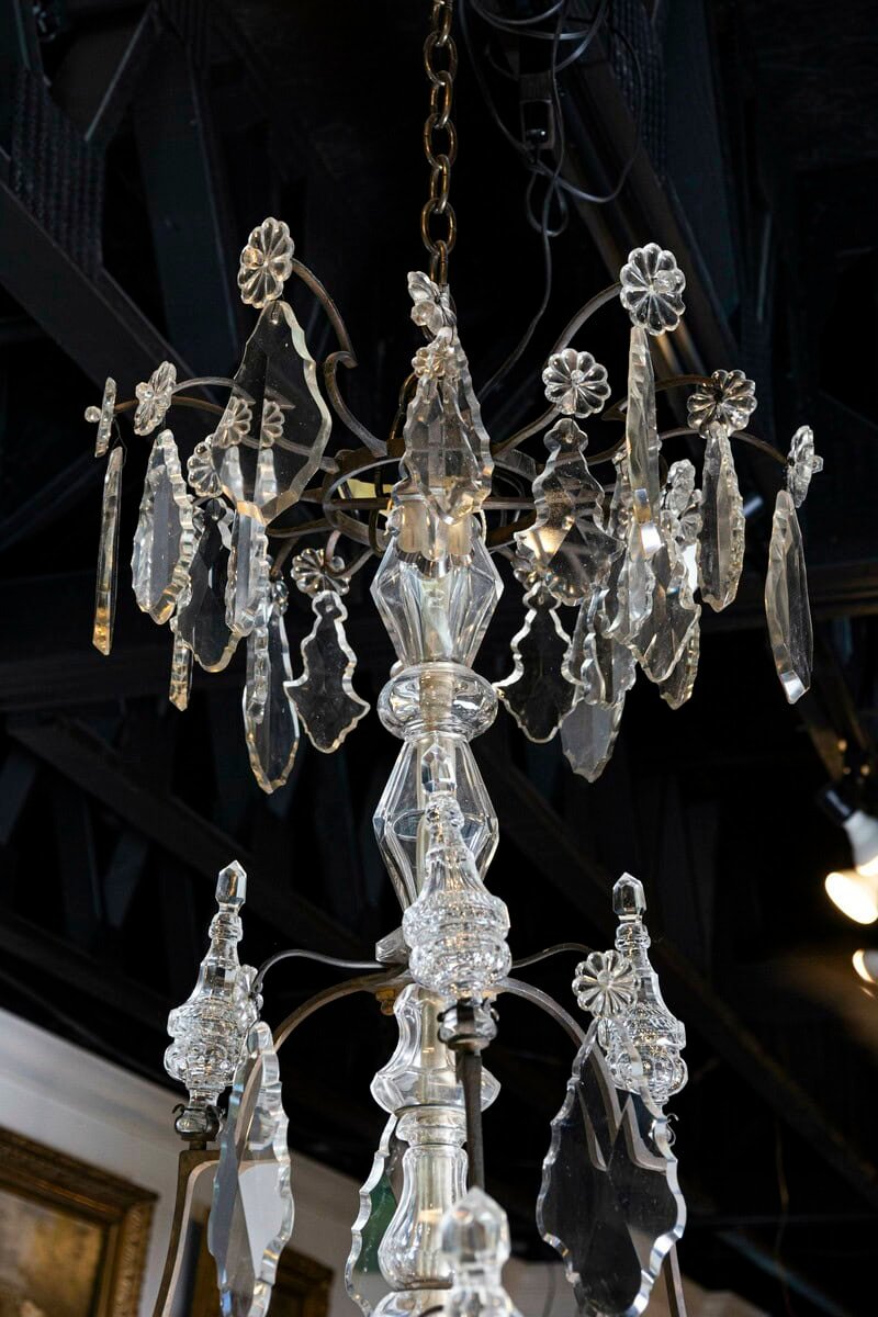 40% OFF. French Louis-Philippe Period Nine-Light Crystal and Iron Chandelier, circa 1840 - JAA