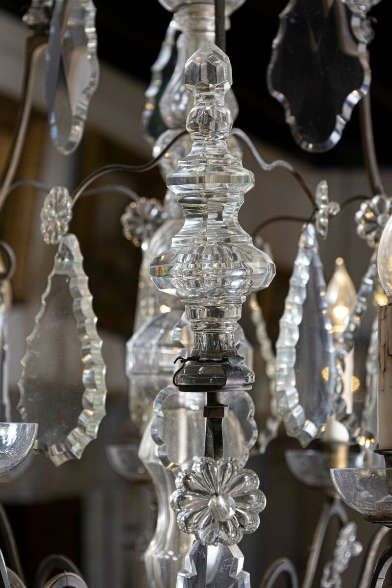 40% OFF. French Louis-Philippe Period Nine-Light Crystal and Iron Chandelier, circa 1840 - JAA