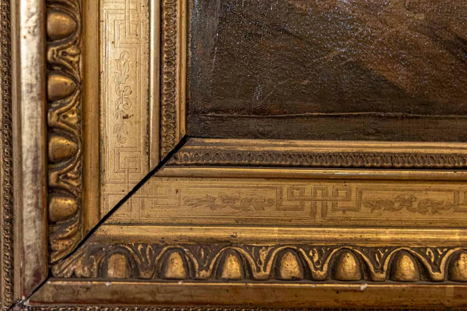 French 18th Century Framed Still-Life Oil Painting with Bouquet and Parakeet - JAA