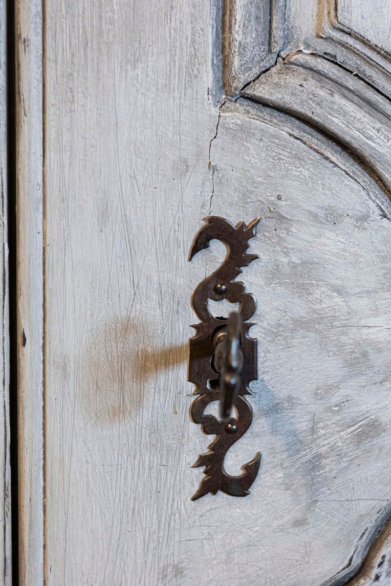 Pair of French Louis XV Period 1750s Painted Communication Doors with Hardware - JAA