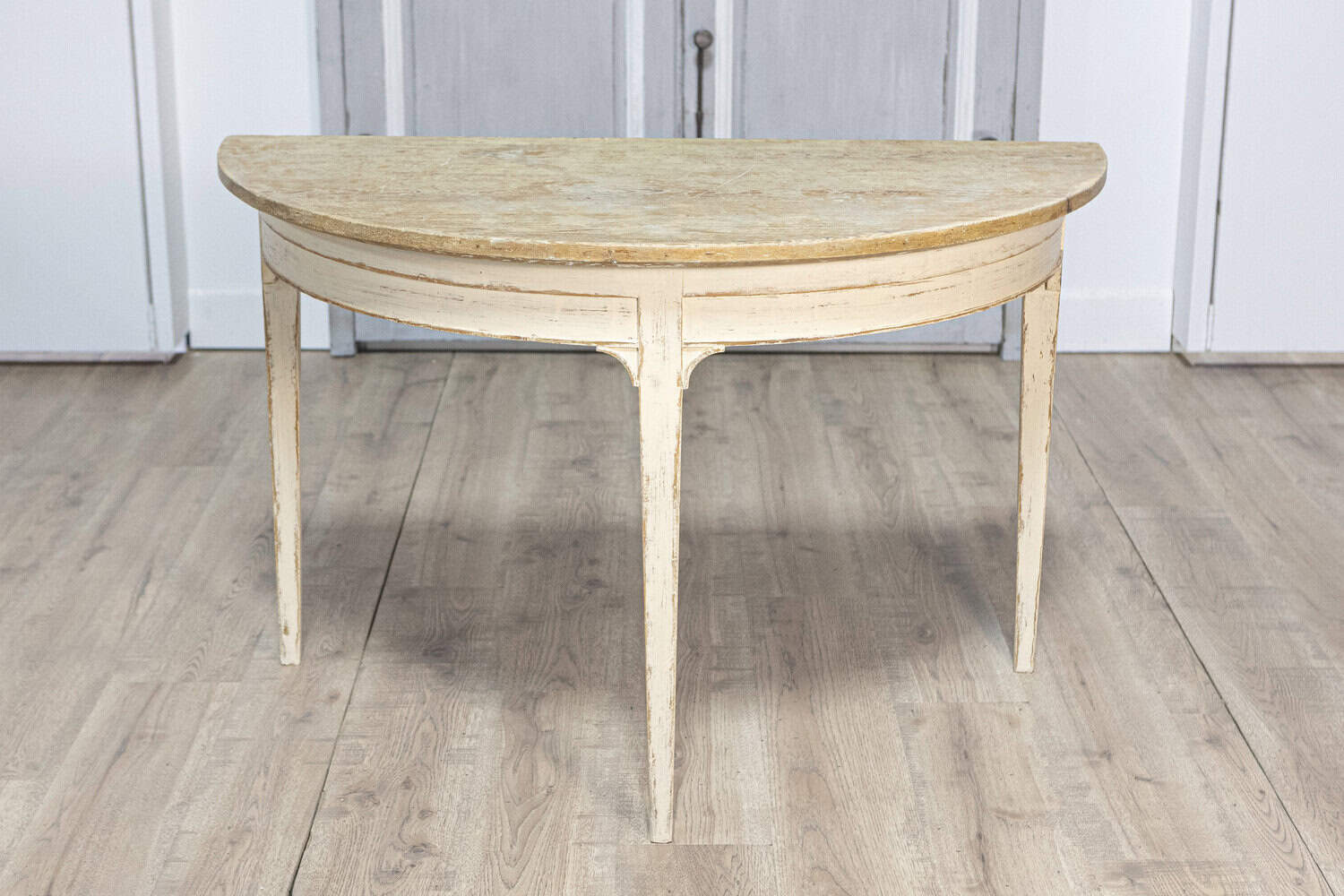 Pair of 19th Century Swedish Demi Lune Console Tables - JAA