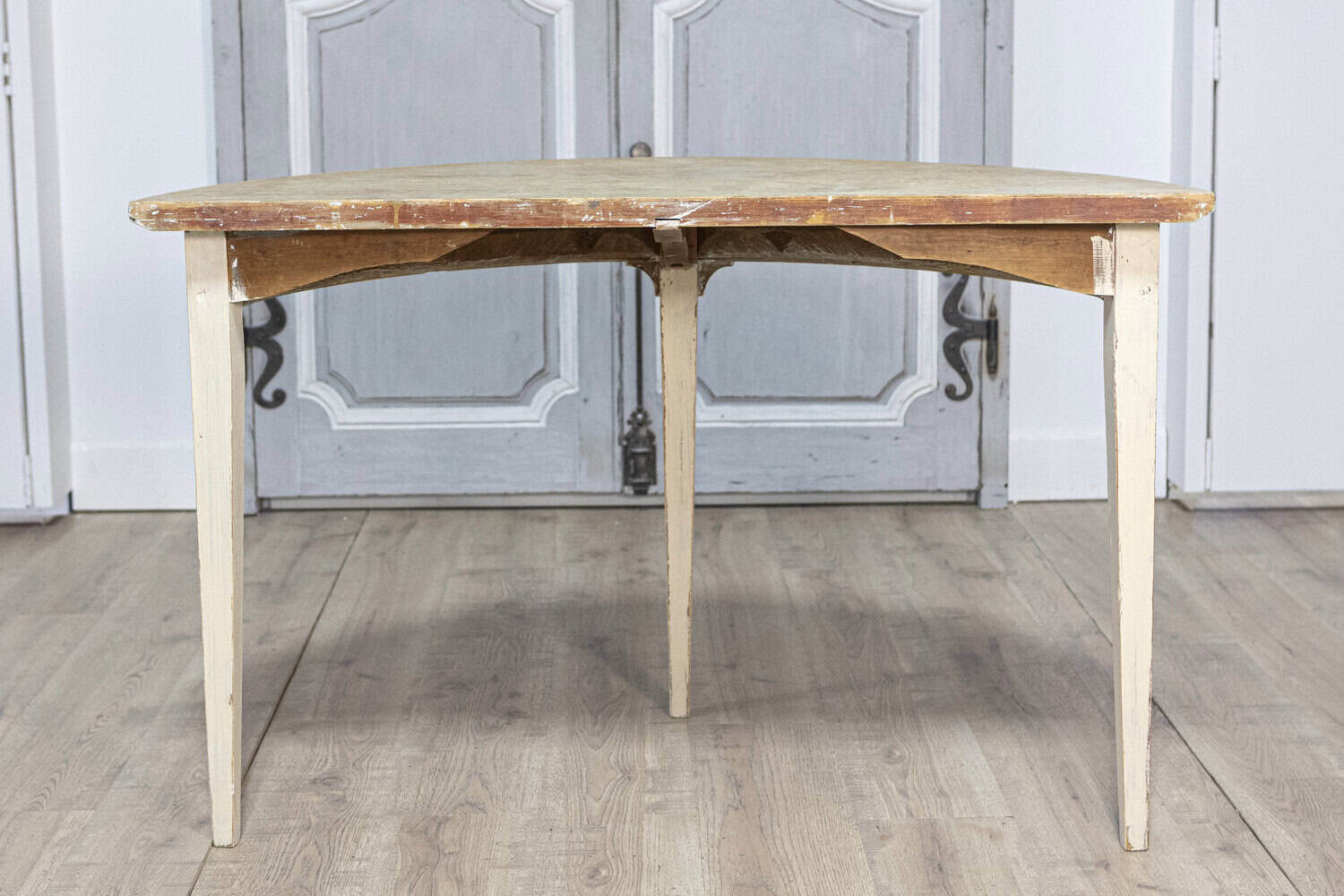 Pair of 19th Century Swedish Demi Lune Console Tables - JAA