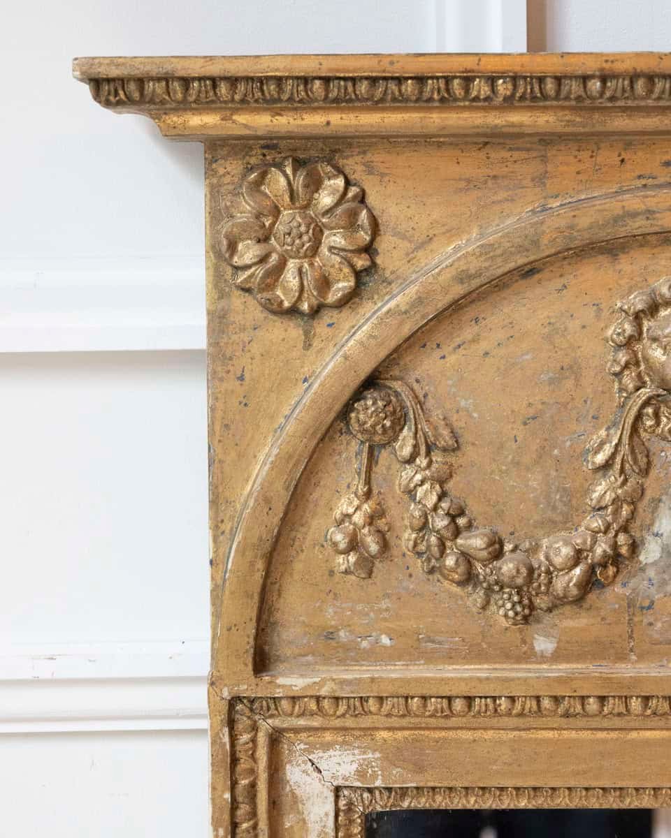 Early 19th Century Late Gustavian Giltwood Mirror, Stockholm - JAA