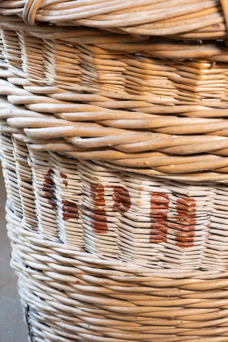 Early 20th Century French Wicker Grape Harvesting Basket - JAA