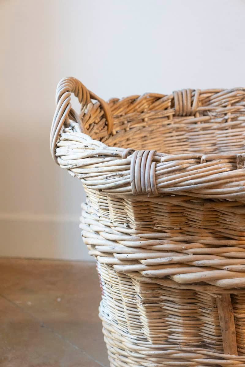 Early 20th Century French Wicker Grape Harvesting Basket - JAA