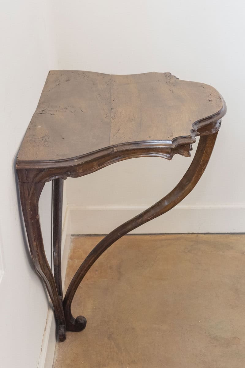 40% OFF at Checkout. Italian Rococo Late 18th Century Walnut Console Table with Authentic Patina - JAA
