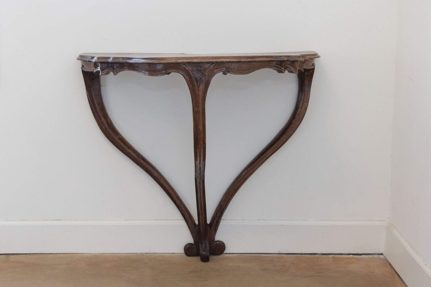 40% OFF at Checkout. Italian Rococo Late 18th Century Walnut Console Table with Authentic Patina - JAA