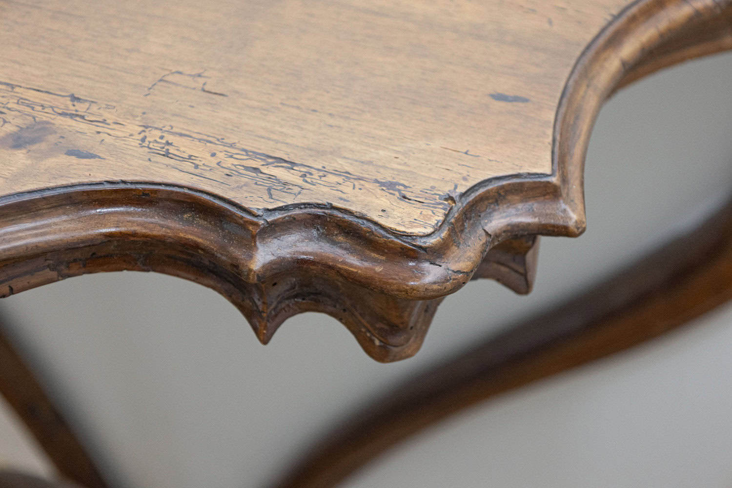 40% OFF at Checkout. Italian Rococo Late 18th Century Walnut Console Table with Authentic Patina - JAA