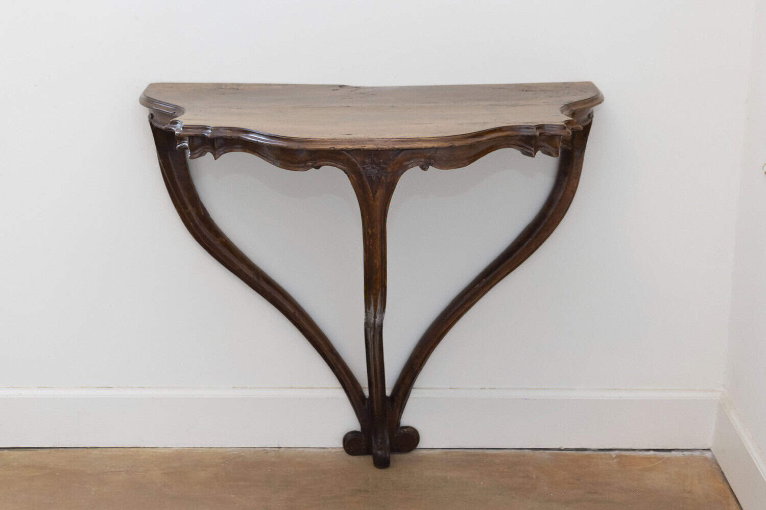 40% OFF at Checkout. Italian Rococo Late 18th Century Walnut Console Table with Authentic Patina - JAA