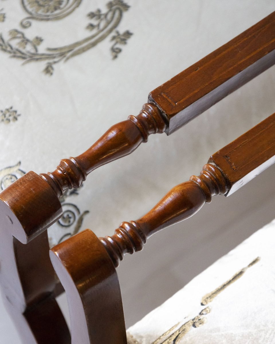 Pair of Italian Cherry Vanity Stools, Napoleon III Period, Mid-19th Century - JAA