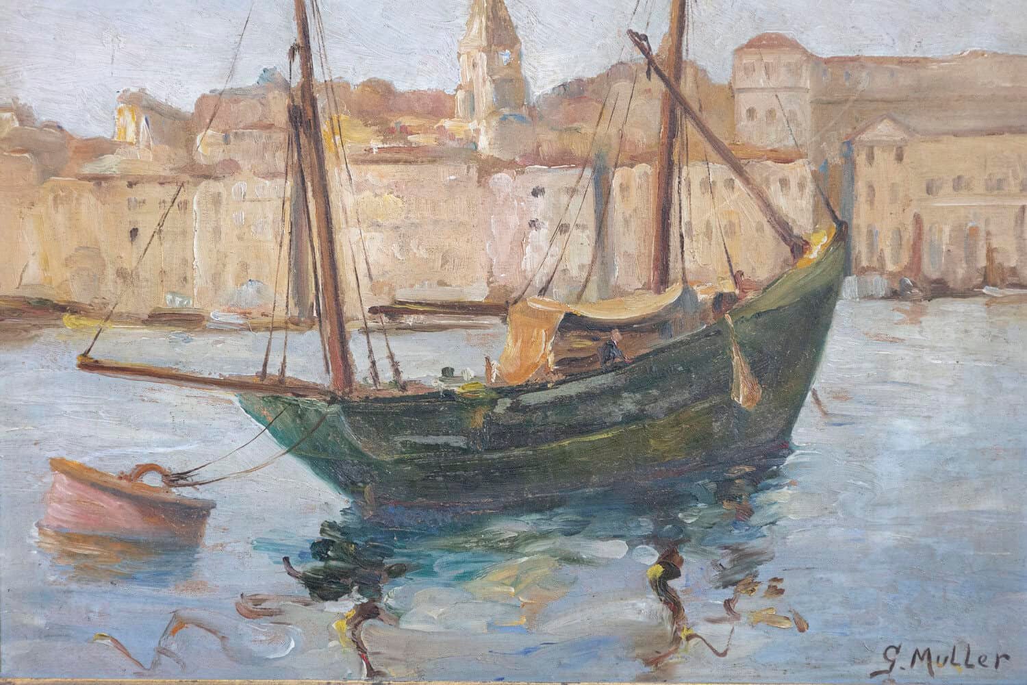 French 20th Century Oil on Panel 