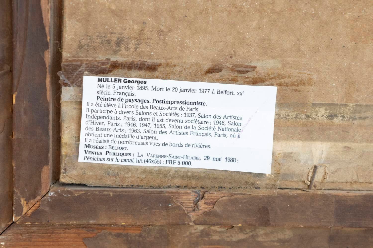 French 20th Century Oil on Panel 