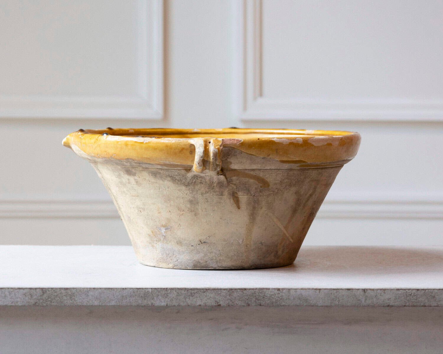 ON HOLD - 19th Century French Tian Bowl with Yellow Glaze - JAA