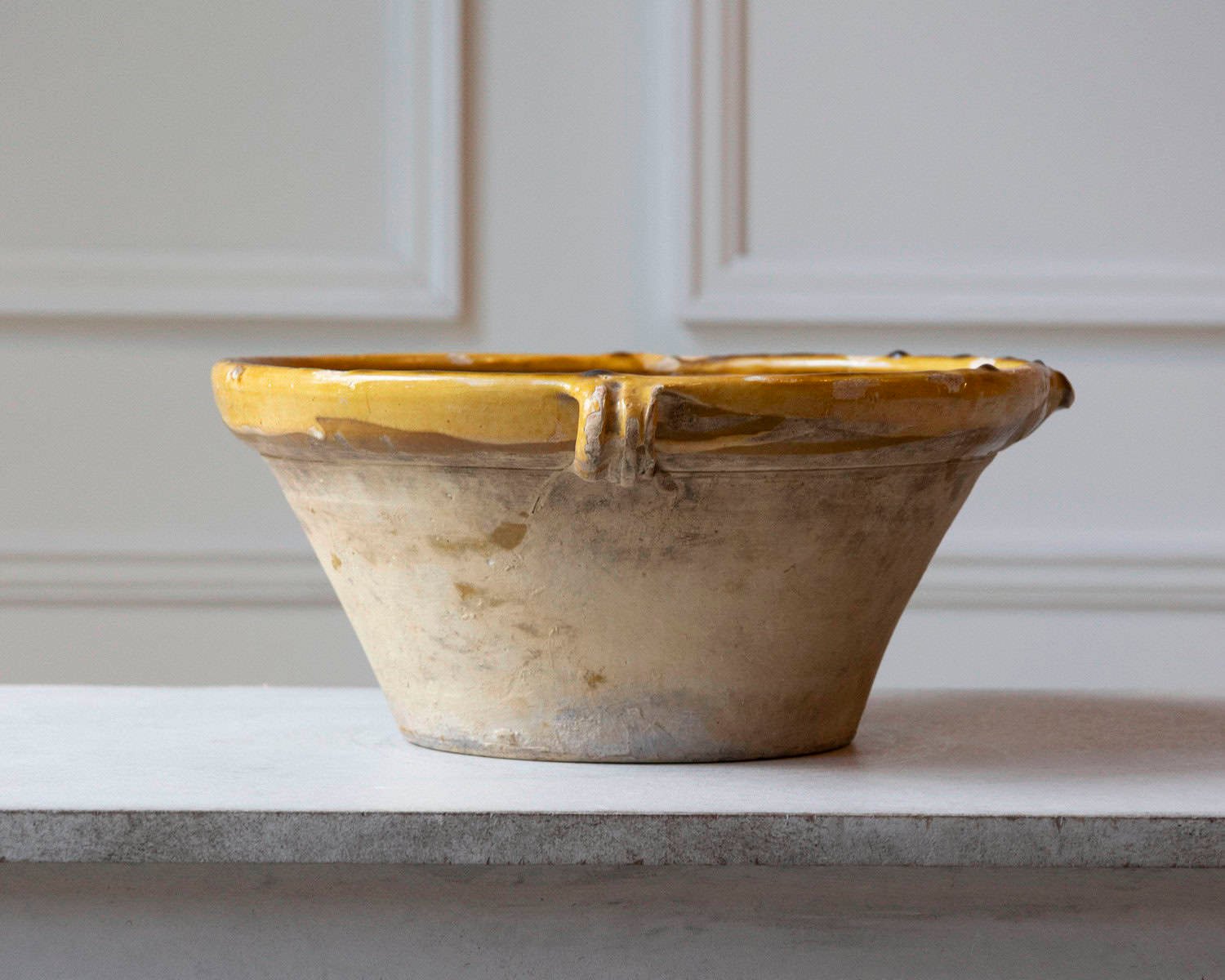 ON HOLD - 19th Century French Tian Bowl with Yellow Glaze - JAA